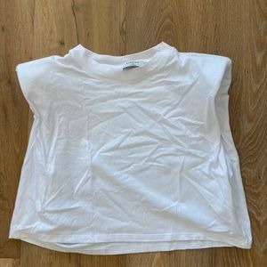 babaton shoulder pad cropped tank